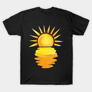 Retro Sunset Rays Wavy Shirt, Sun Shirt, Retro Sunshine Shirt, Sun Rays Tee, Beachy Vibes Tee, Retro Summer Time , Sunset Tshirt T-Shirt